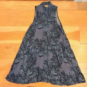 Vero Moda Blue Paisley Halter A-Line Dress